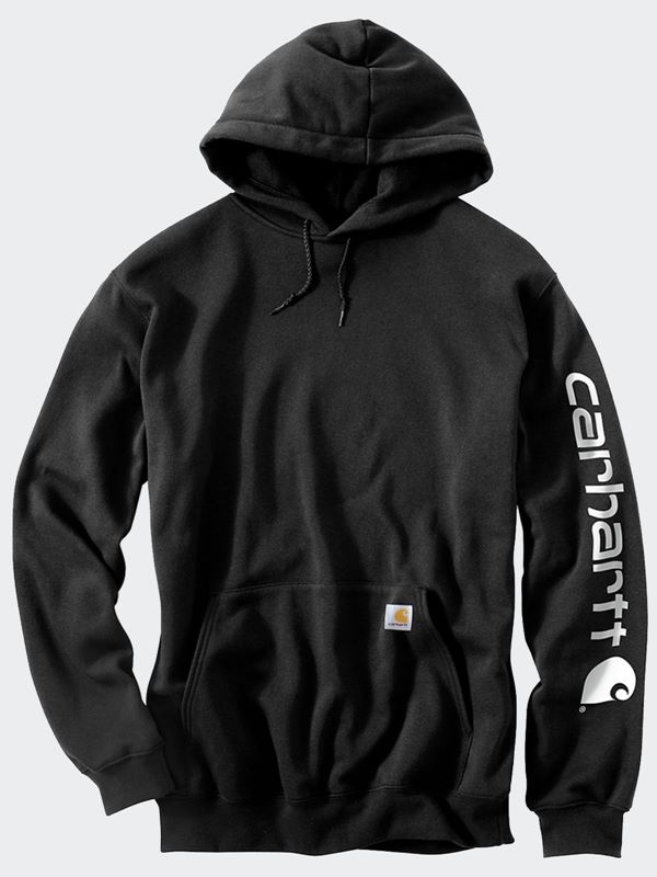 Buy Product : Carhartt Workwear Men's Loose Fit Midweight Logo Sleeve  Graphic Hoodie in Black